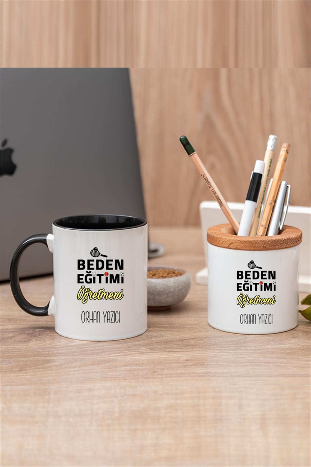Beden Eğitimi Öğretmeni Renkli Kupa Bardak ve Kalemlik