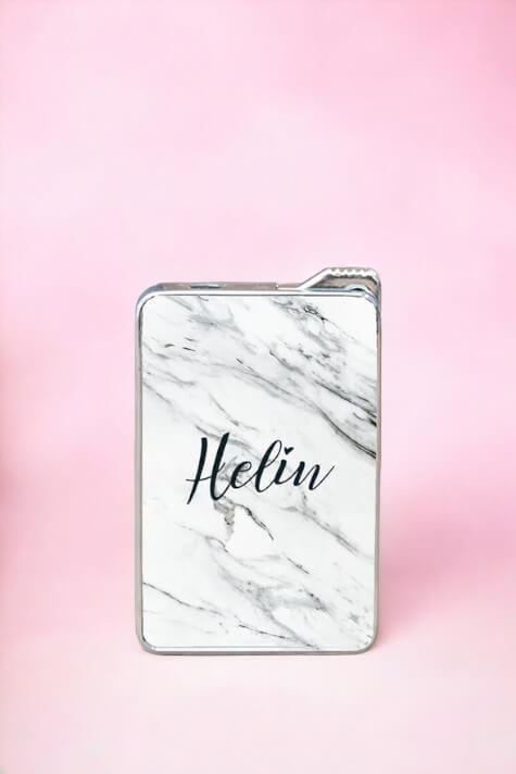 Beyaz Mermer Desenli İsimli Çakmak