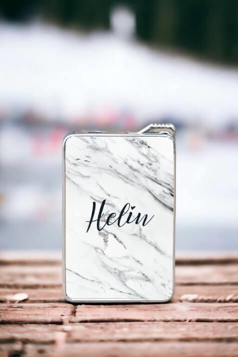 Beyaz Mermer Desenli İsimli Çakmak