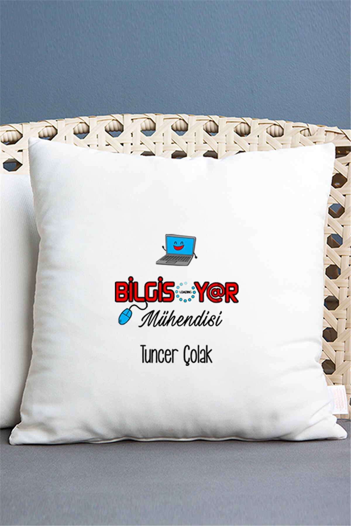 Bilgisayar Mühendisi Saten Kare Yastık