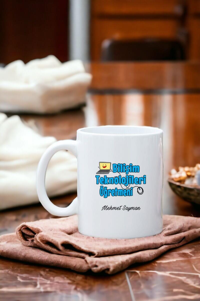 Bilişim Teknolojileri Öğretmeni Beyaz Kupa Bardak