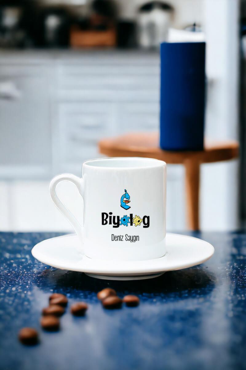 Biyolog Beyaz Türk Kahvesi Fincanı