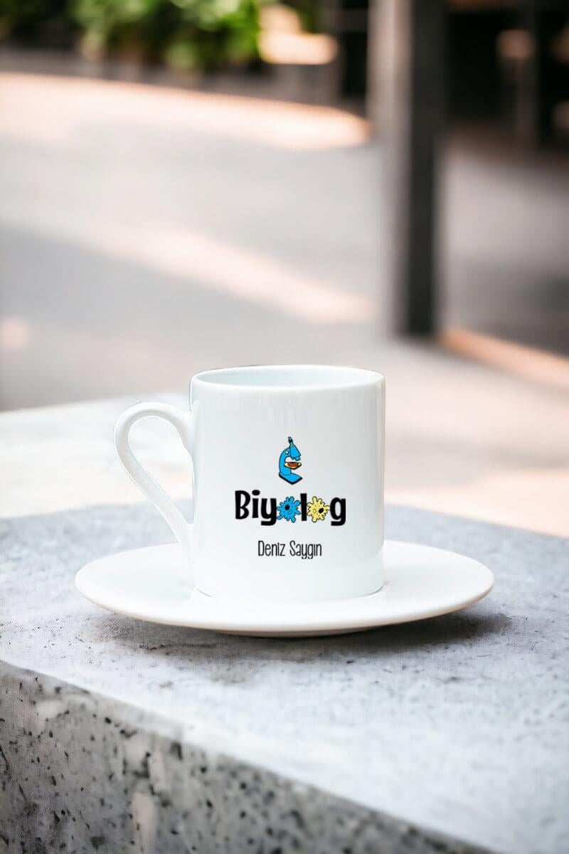 Biyolog Beyaz Türk Kahvesi Fincanı