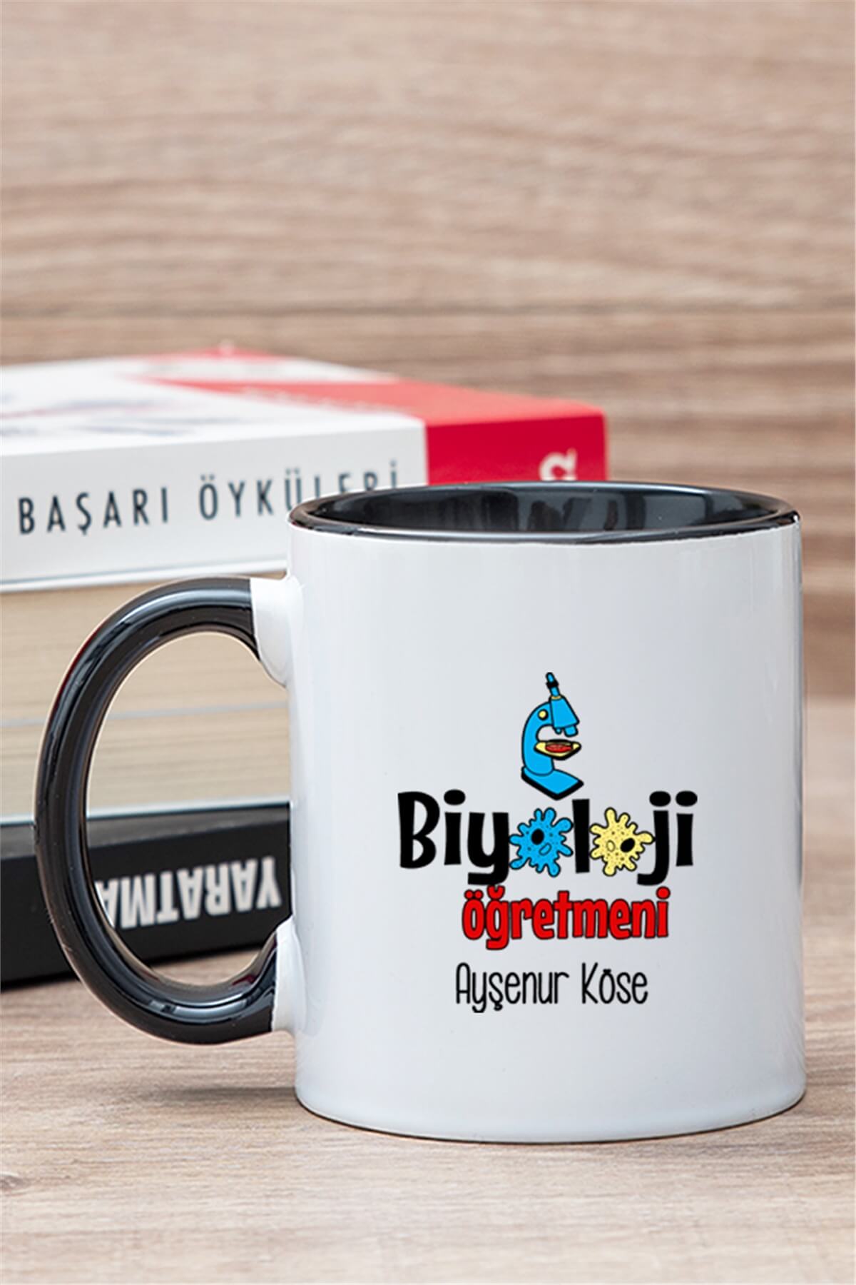 Biyoloji Öğretmeni İçi Renkli Kupa Bardak
