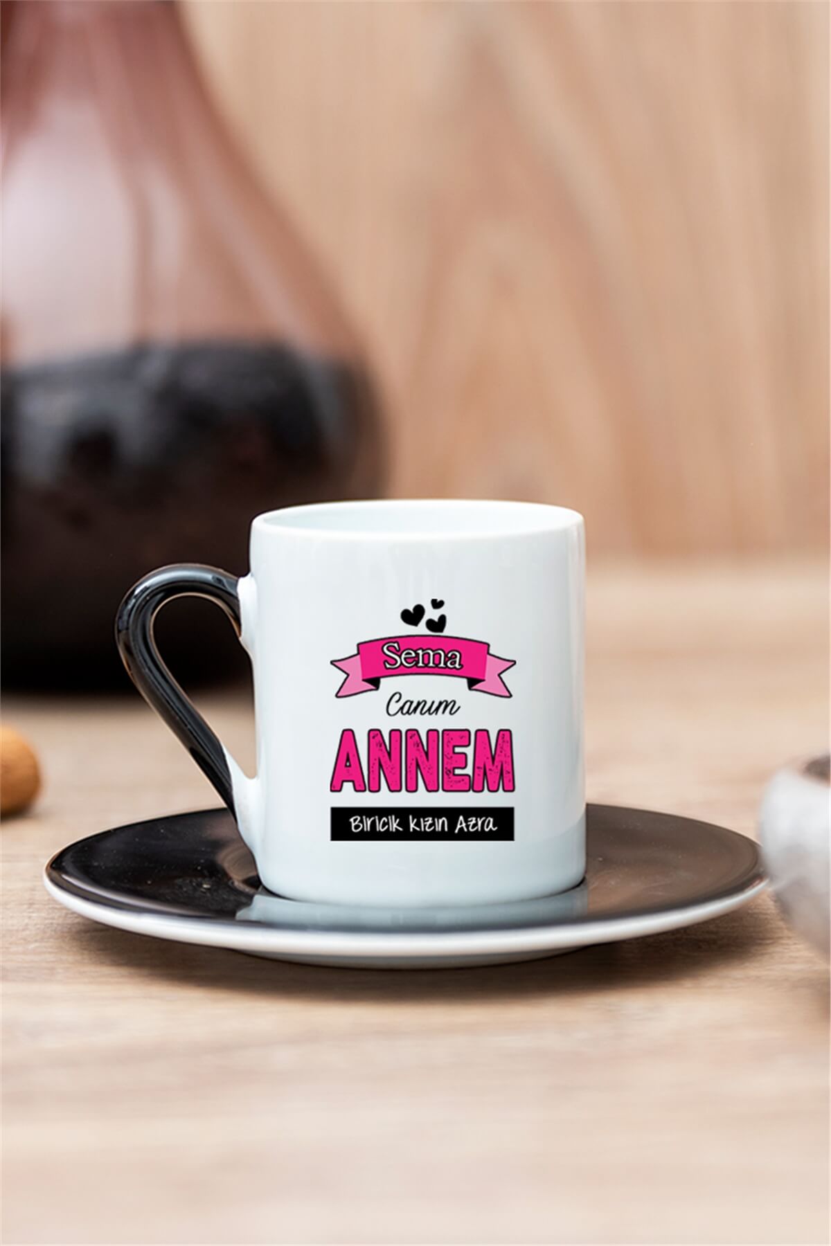 Canım Annem Renkli Türk Kahvesi Fincanı
