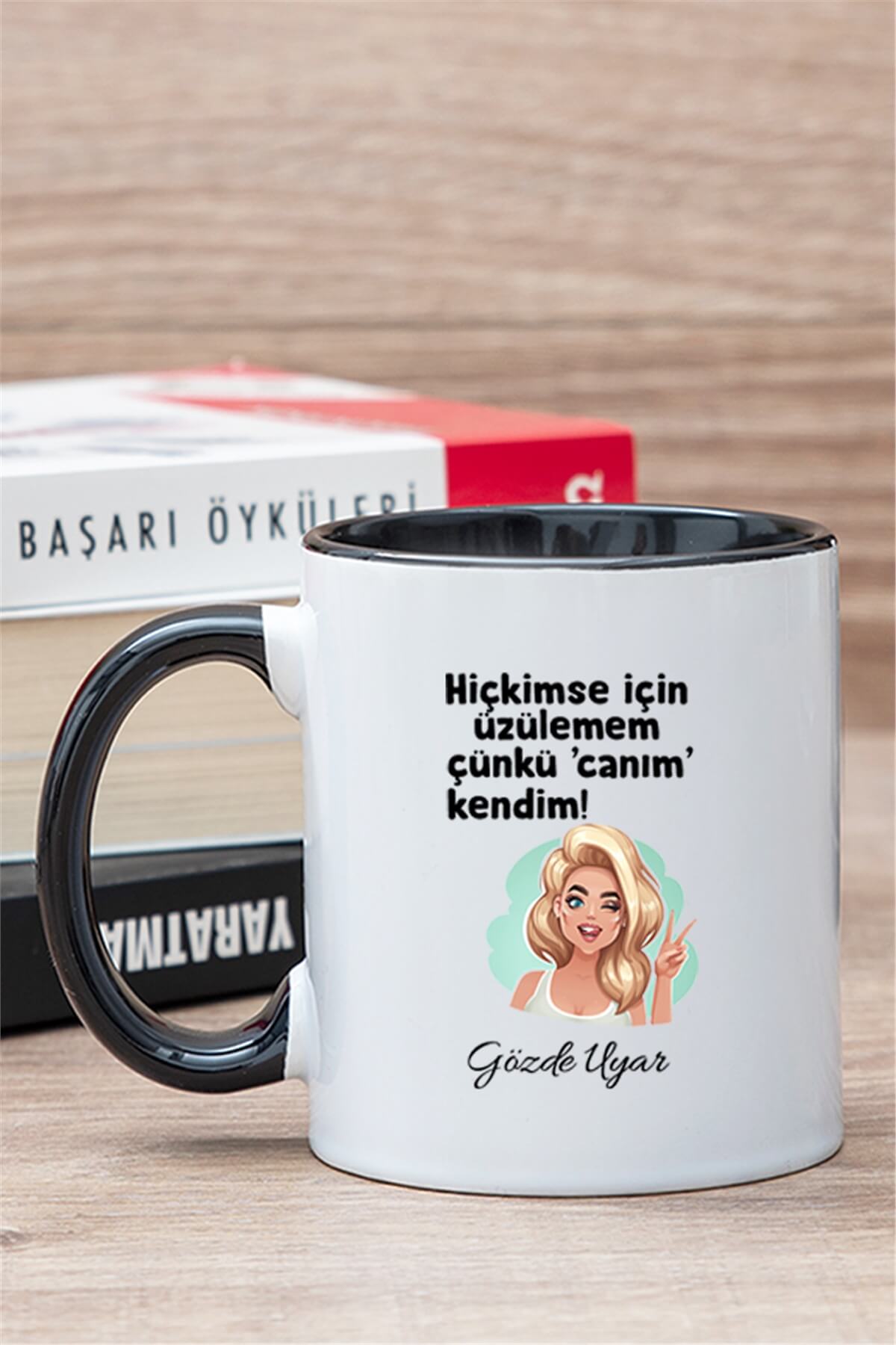 Canım Kendim İçi Renkli Kupa Bardak