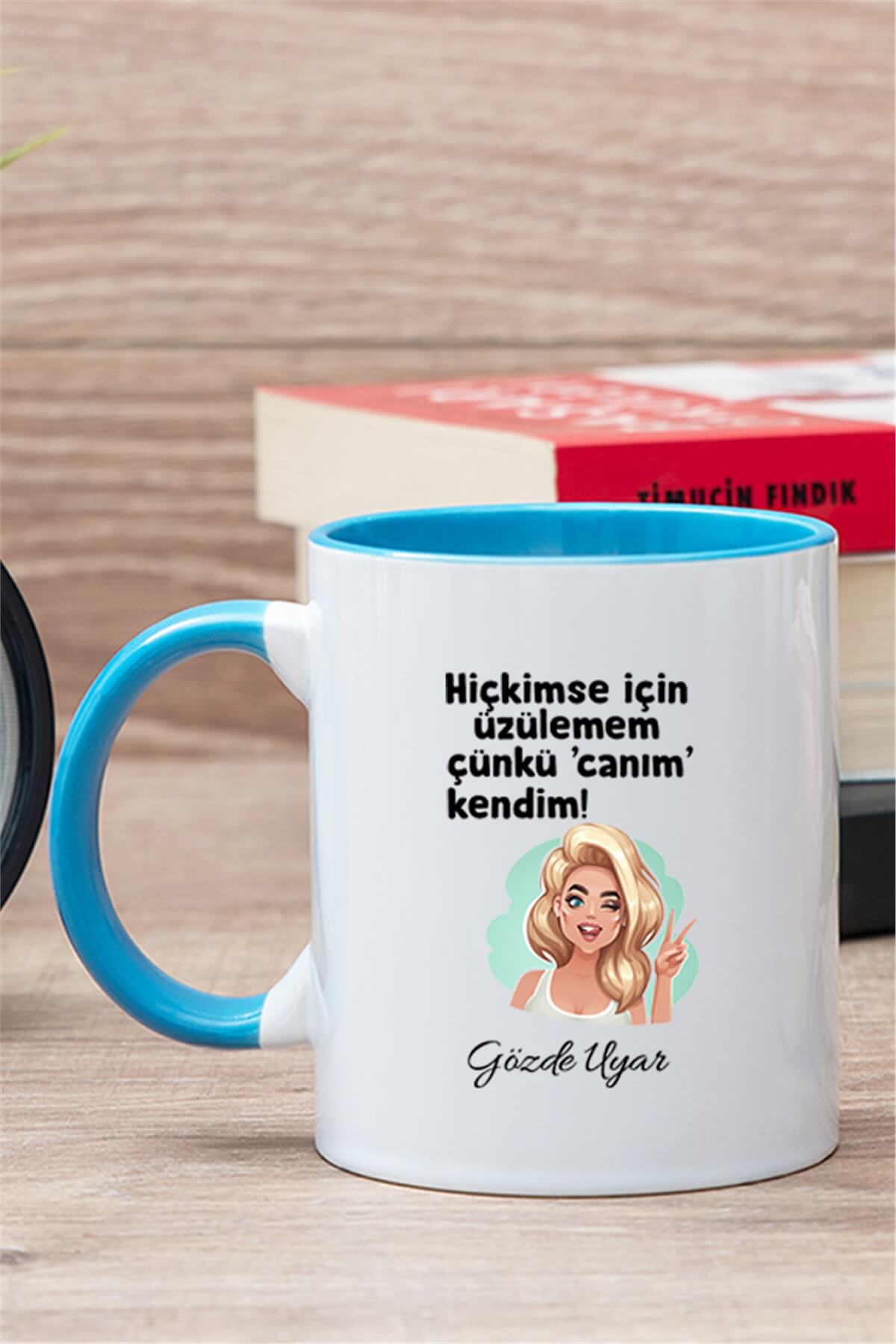 Canım Kendim İçi Renkli Kupa Bardak