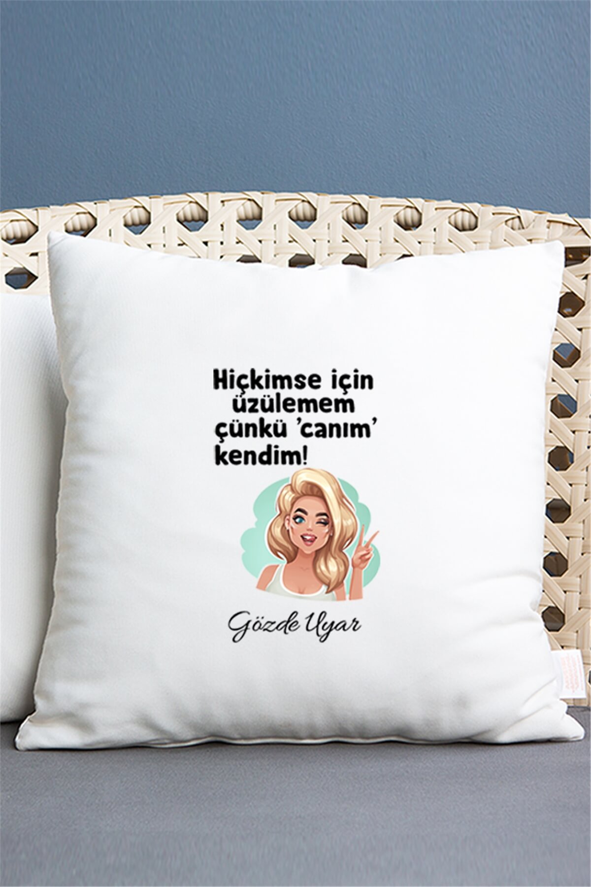 Canım Kendim Saten Kare Yastık