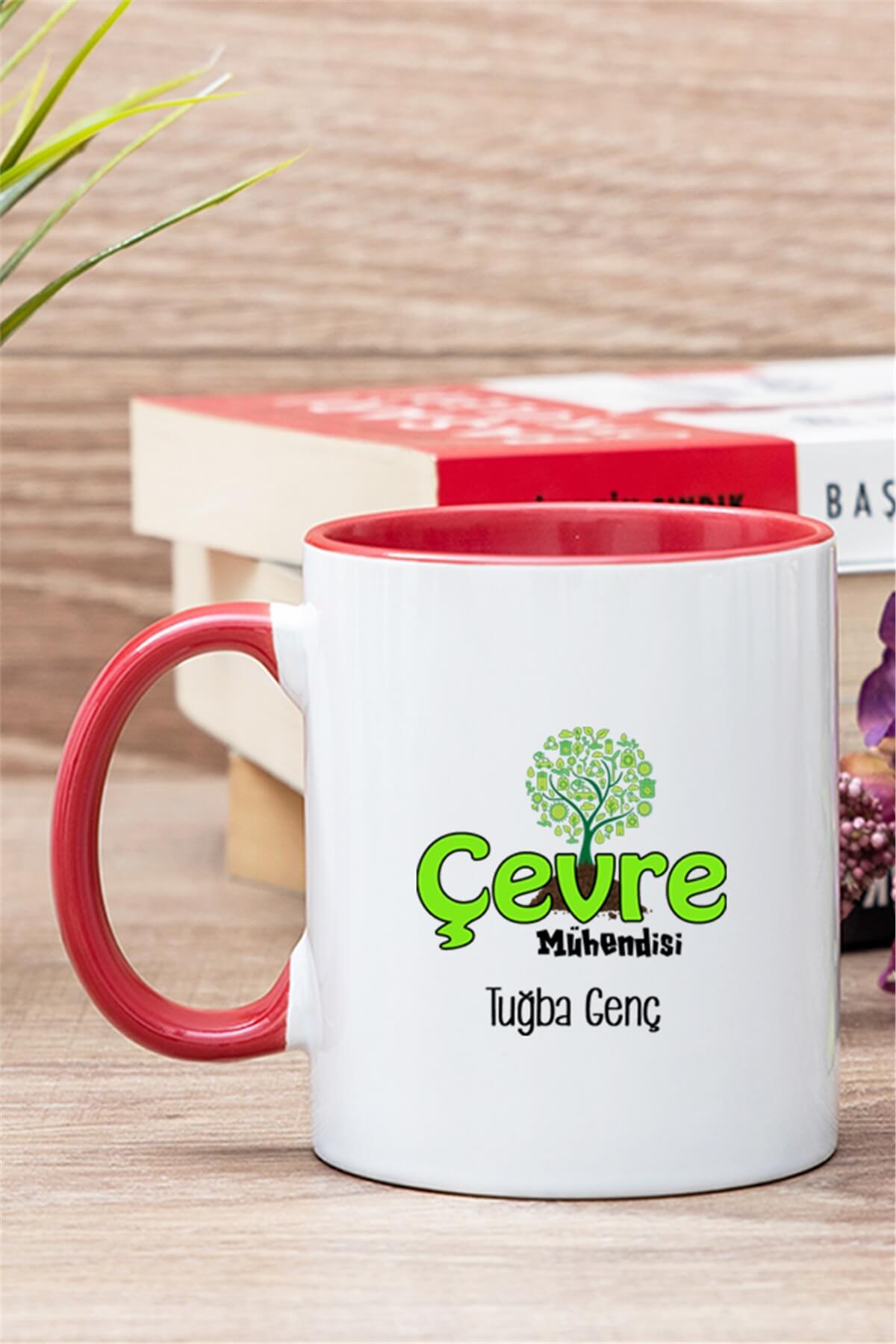 Çevre Mühendisi İçi Renkli Kupa Bardak
