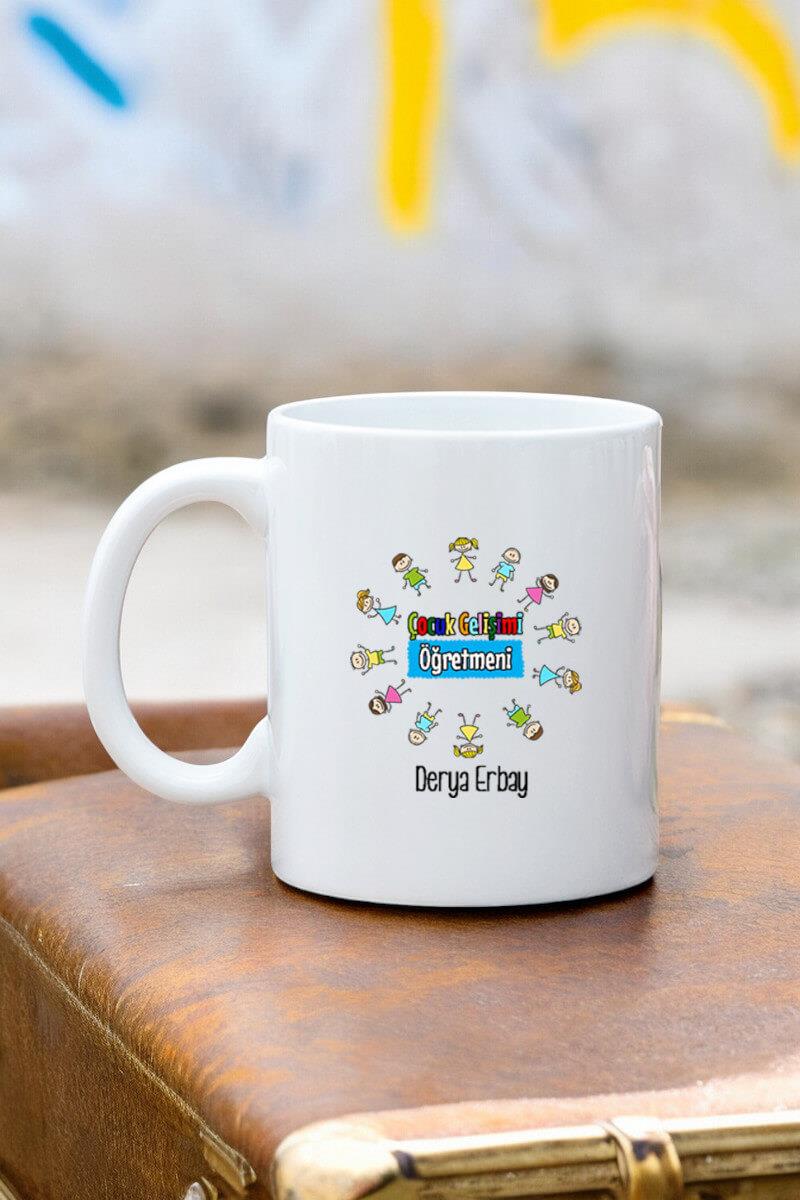 Çocuk Gelişimi Öğretmenine Hediye Beyaz Kupa Bardak