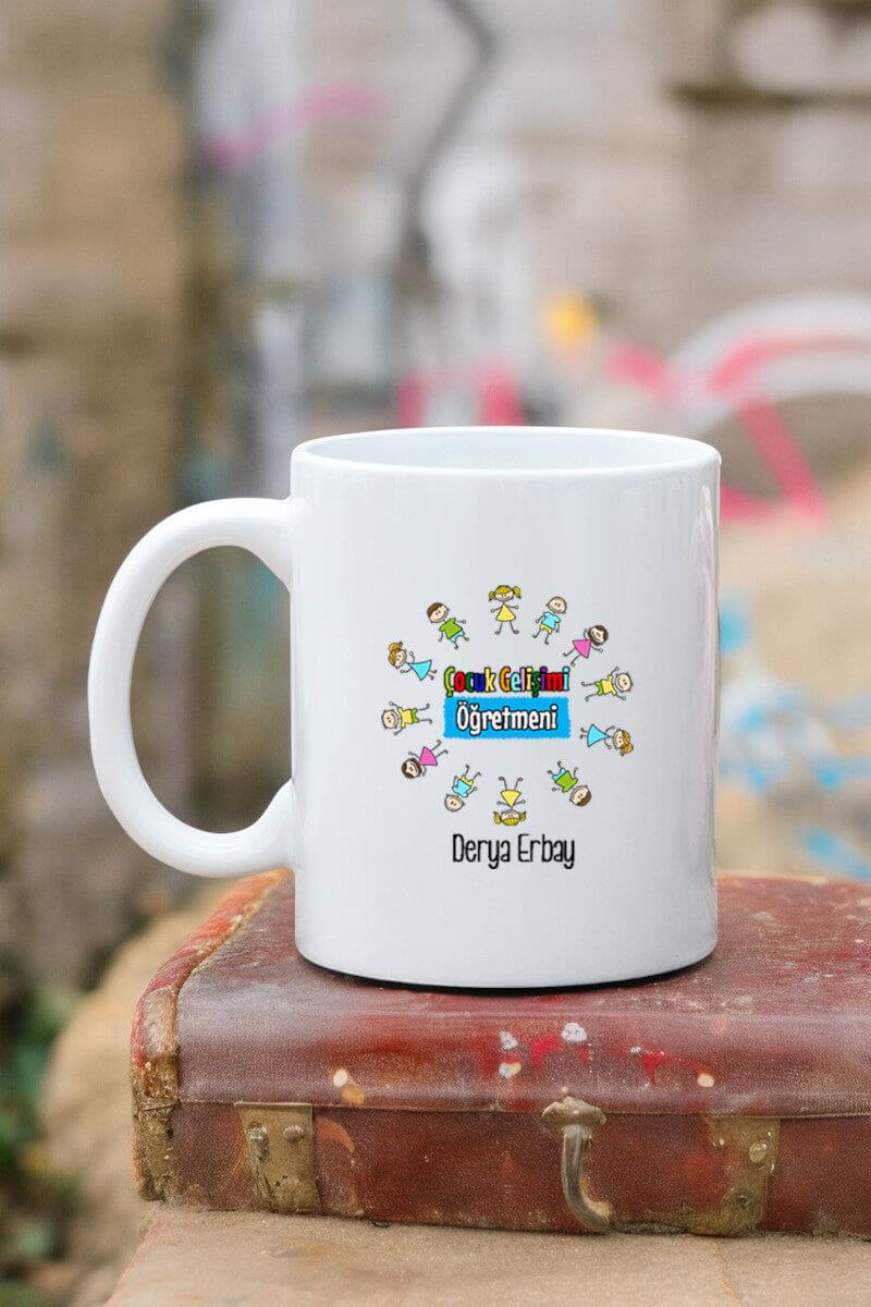 Çocuk Gelişimi Öğretmenine Hediye Beyaz Kupa Bardak