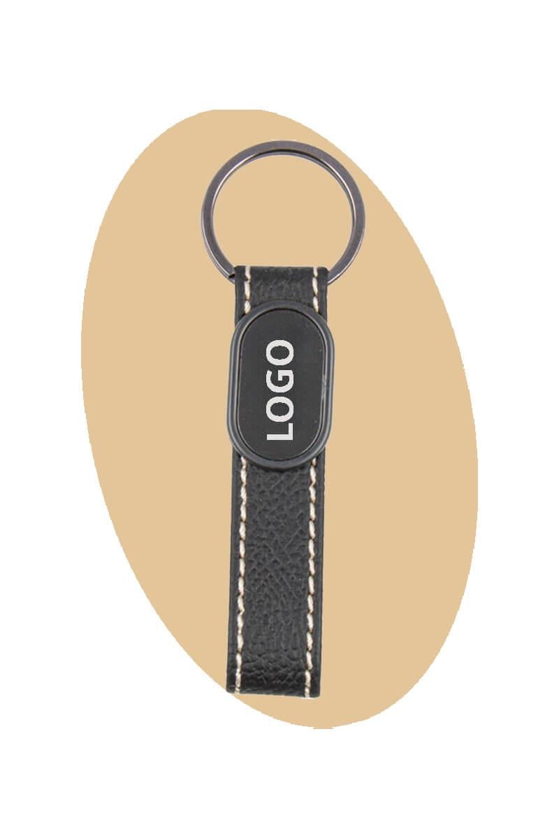 Deri Detaylı Metal Anahtarlık 0204-PETK