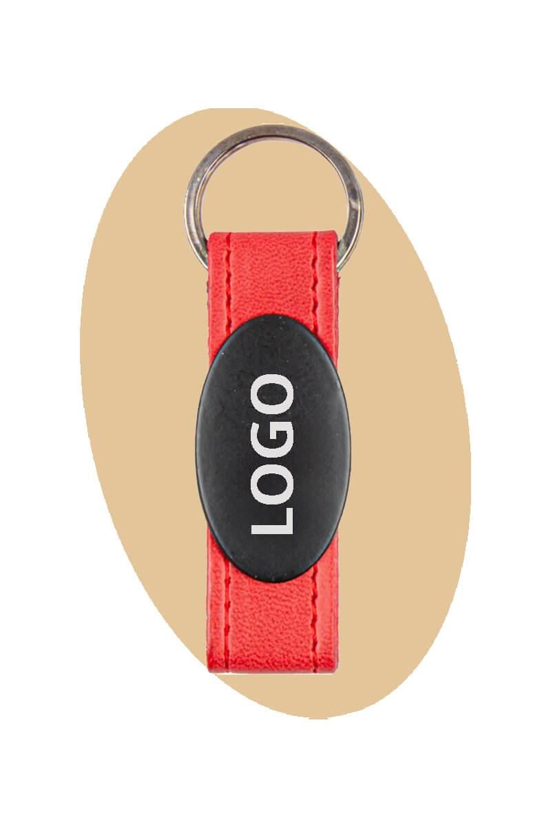 Deri Detaylı Metal Anahtarlık 0326-PETK