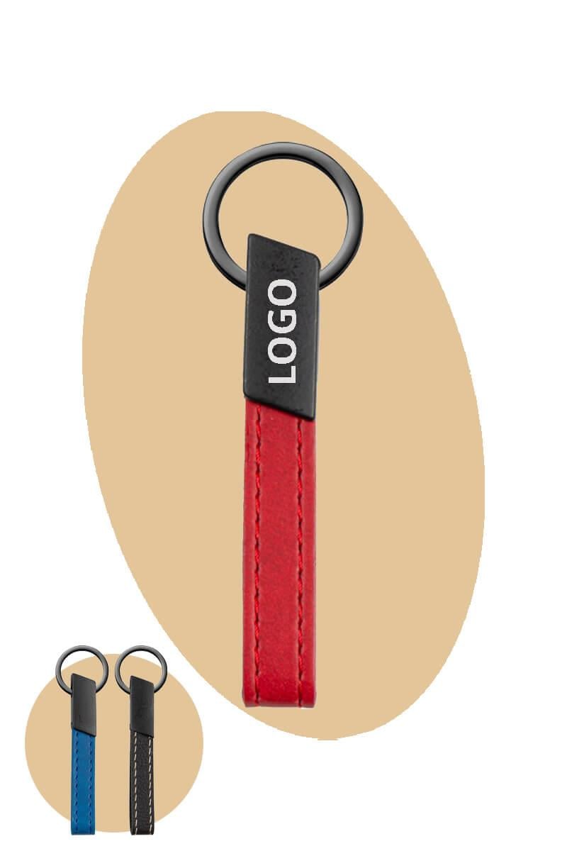 Deri Detaylı Metal Anahtarlık 0335-PETK