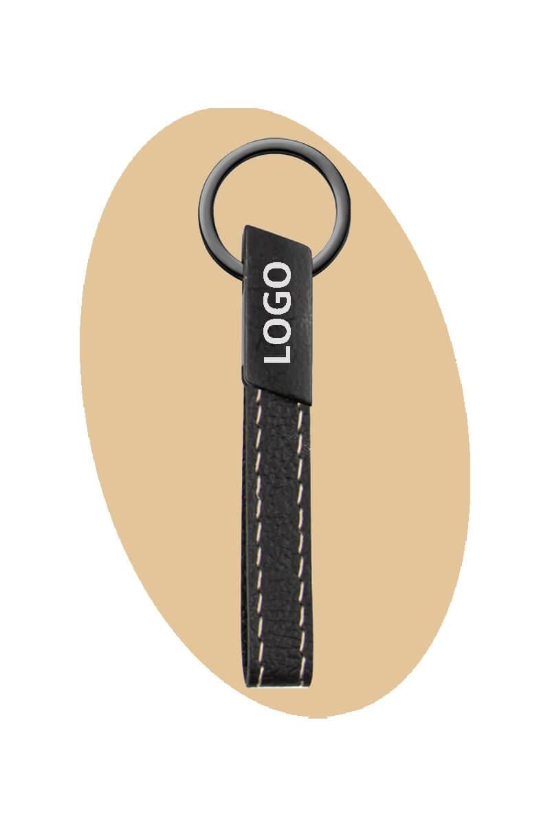 Deri Detaylı Metal Anahtarlık 0335-PETK