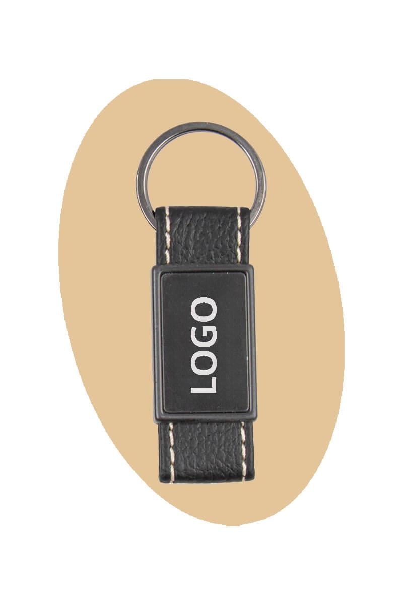 Deri Detaylı Metal Anahtarlık 0604-PETK