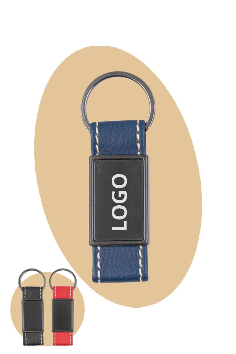 Deri Detaylı Metal Anahtarlık 0604-PETK
