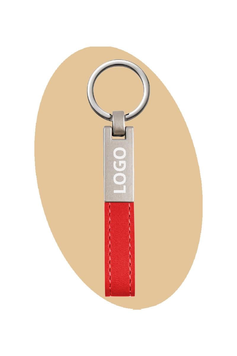 Deri Detaylı Metal Anahtarlık 0815-PETK