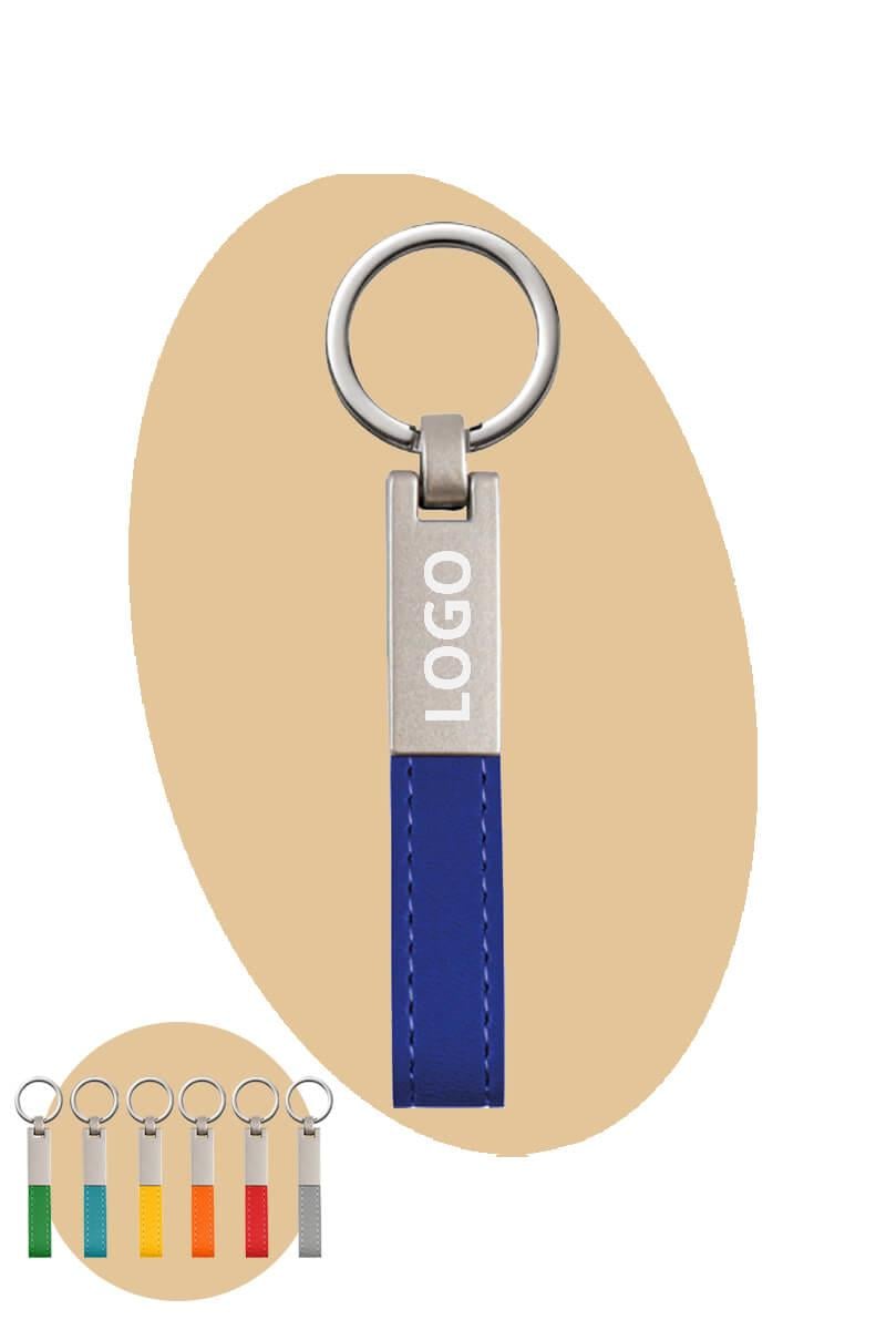 Deri Detaylı Metal Anahtarlık 0815-PETK