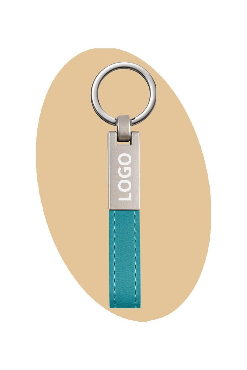 Deri Detaylı Metal Anahtarlık 0815-PETK