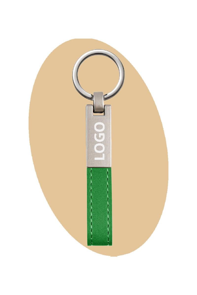 Deri Detaylı Metal Anahtarlık 0815-PETK