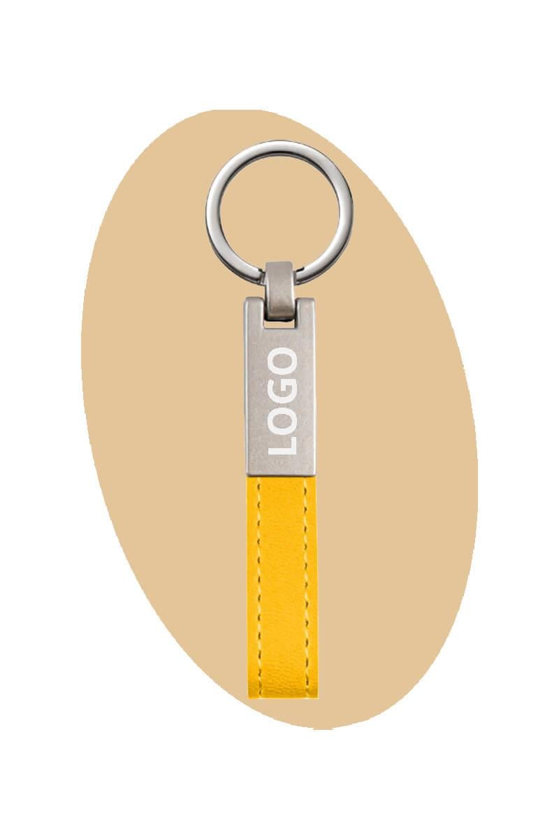 Deri Detaylı Metal Anahtarlık 0815-PETK