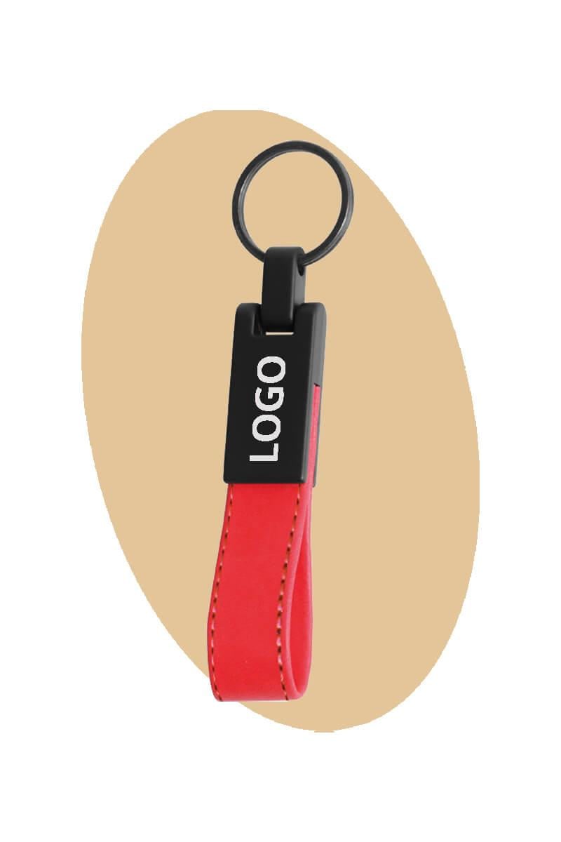 Deri Detaylı Metal Anahtarlık 5805-PETK