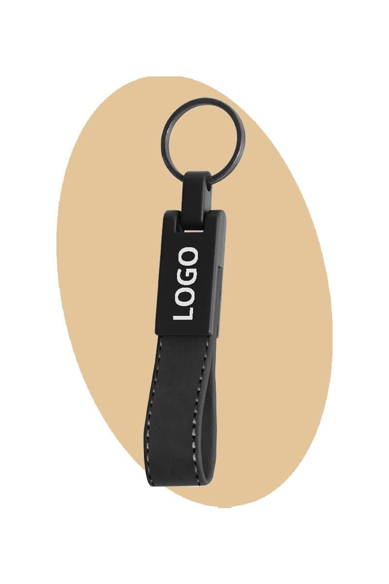 Deri Detaylı Metal Anahtarlık 5805-PETK