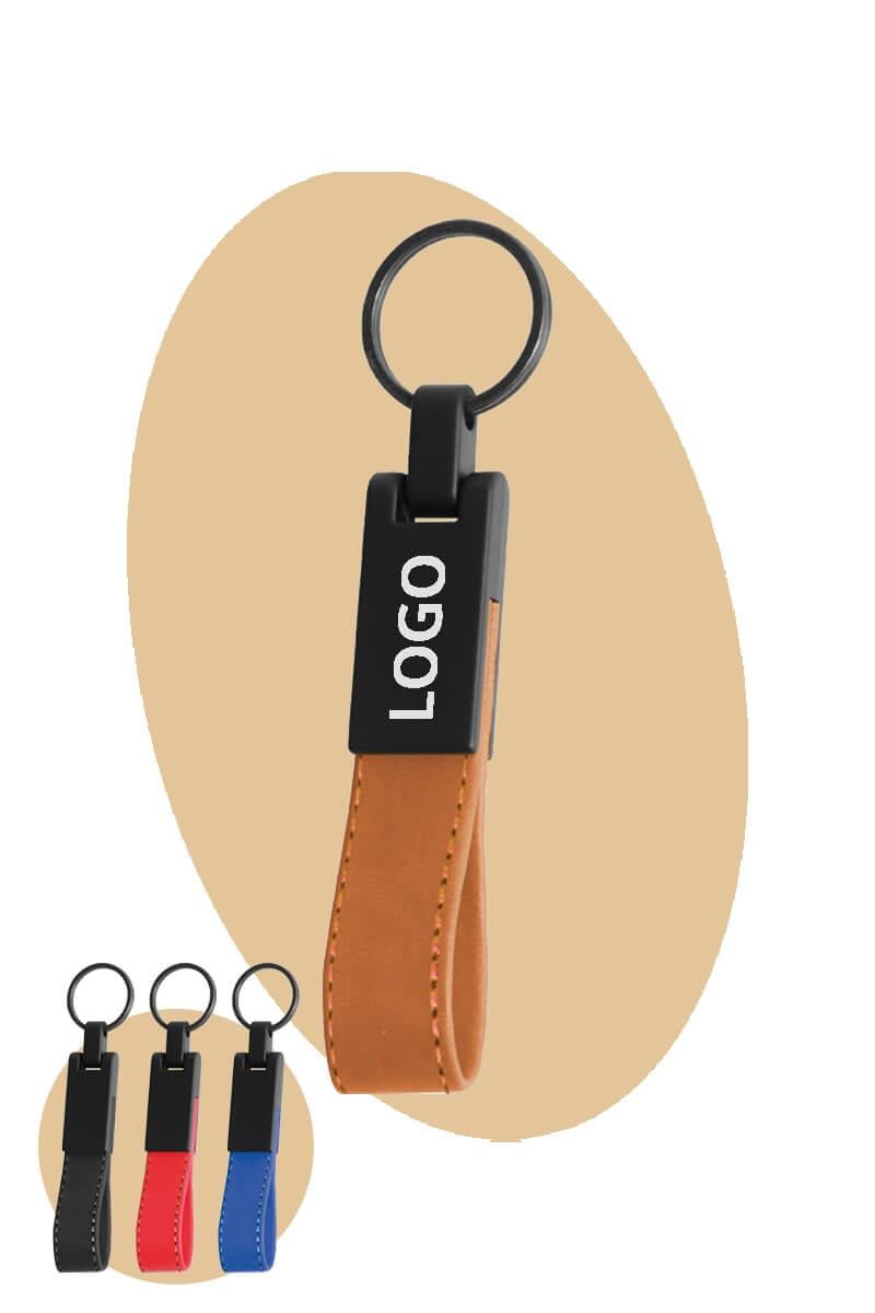 Deri Detaylı Metal Anahtarlık 5805-PETK