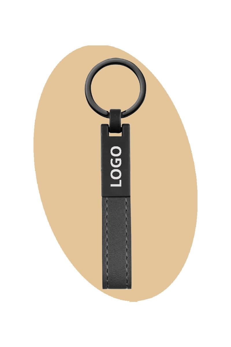 Deri Detaylı Metal Anahtarlık 5815-PETK