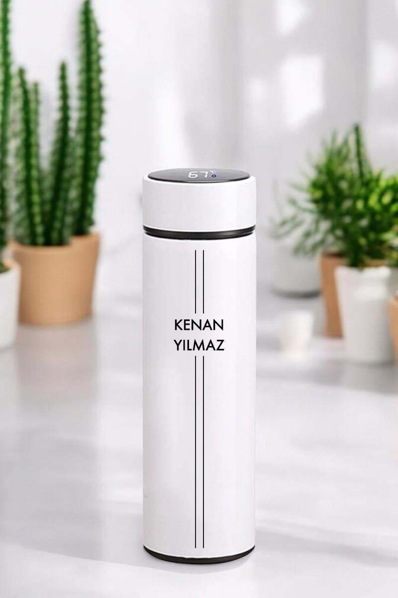 Dijital Sıcaklık Göstergeli İsme Özel Termos