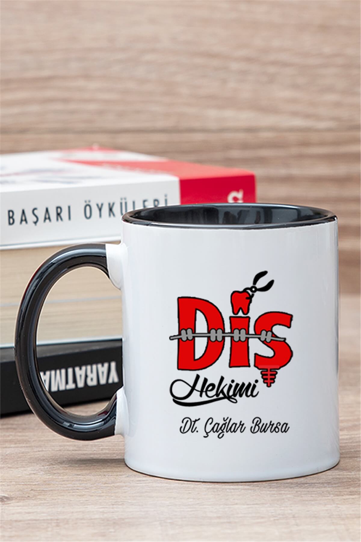 Diş Hekimi İçi Renkli Kupa Bardak