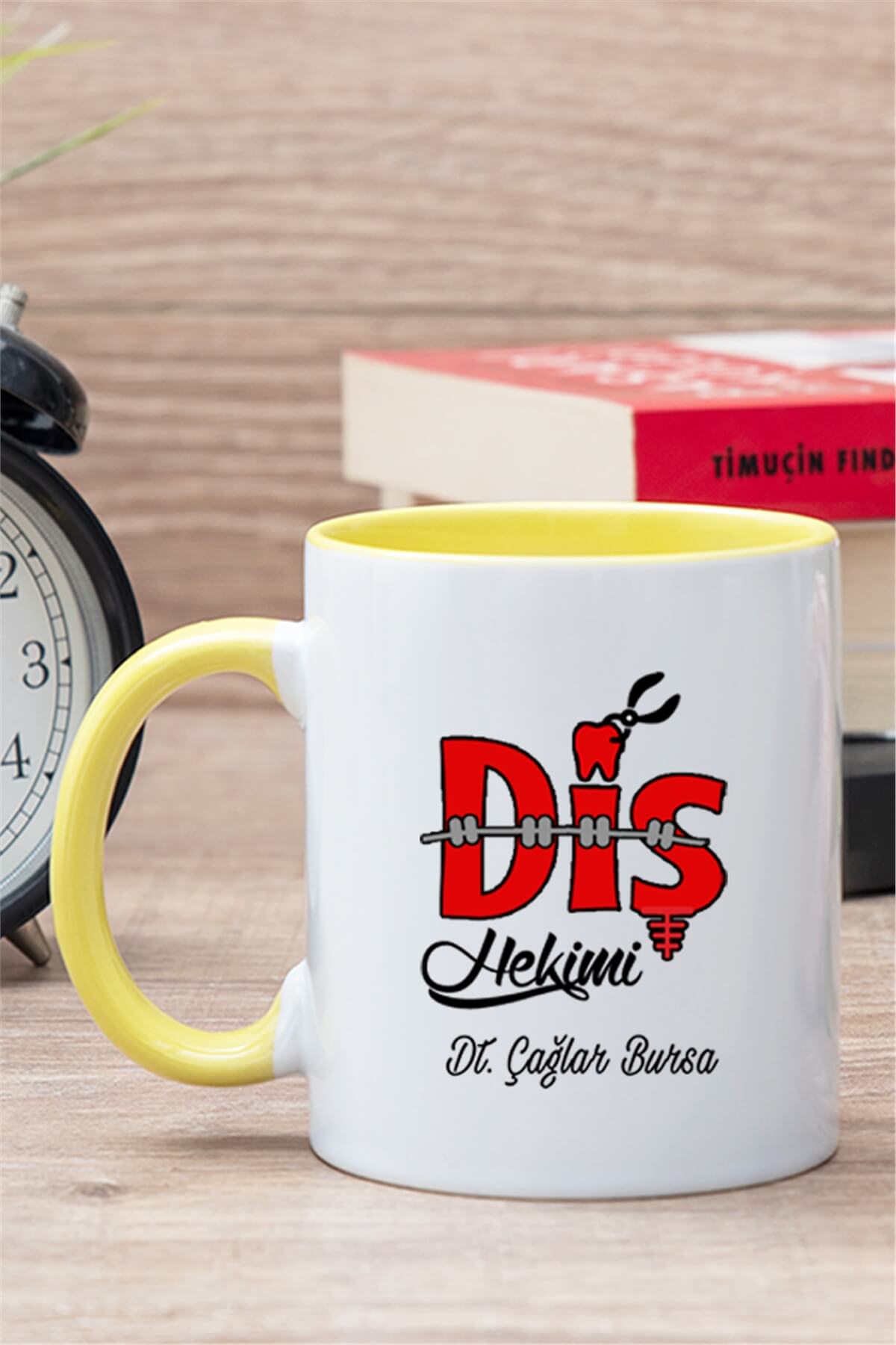 Diş Hekimi İçi Renkli Kupa Bardak