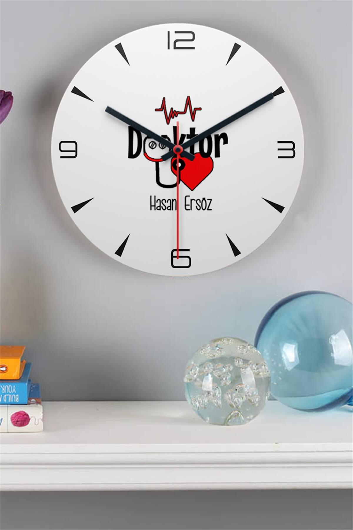 Doktor Ahşap Duvar Saati