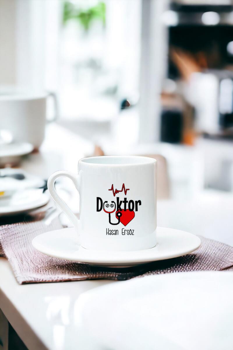 Doktor Beyaz Türk Kahvesi Fincanı