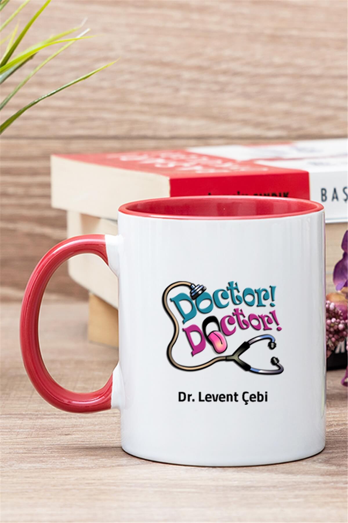 Doktor Doktor İçi Renkli Kupa Bardak