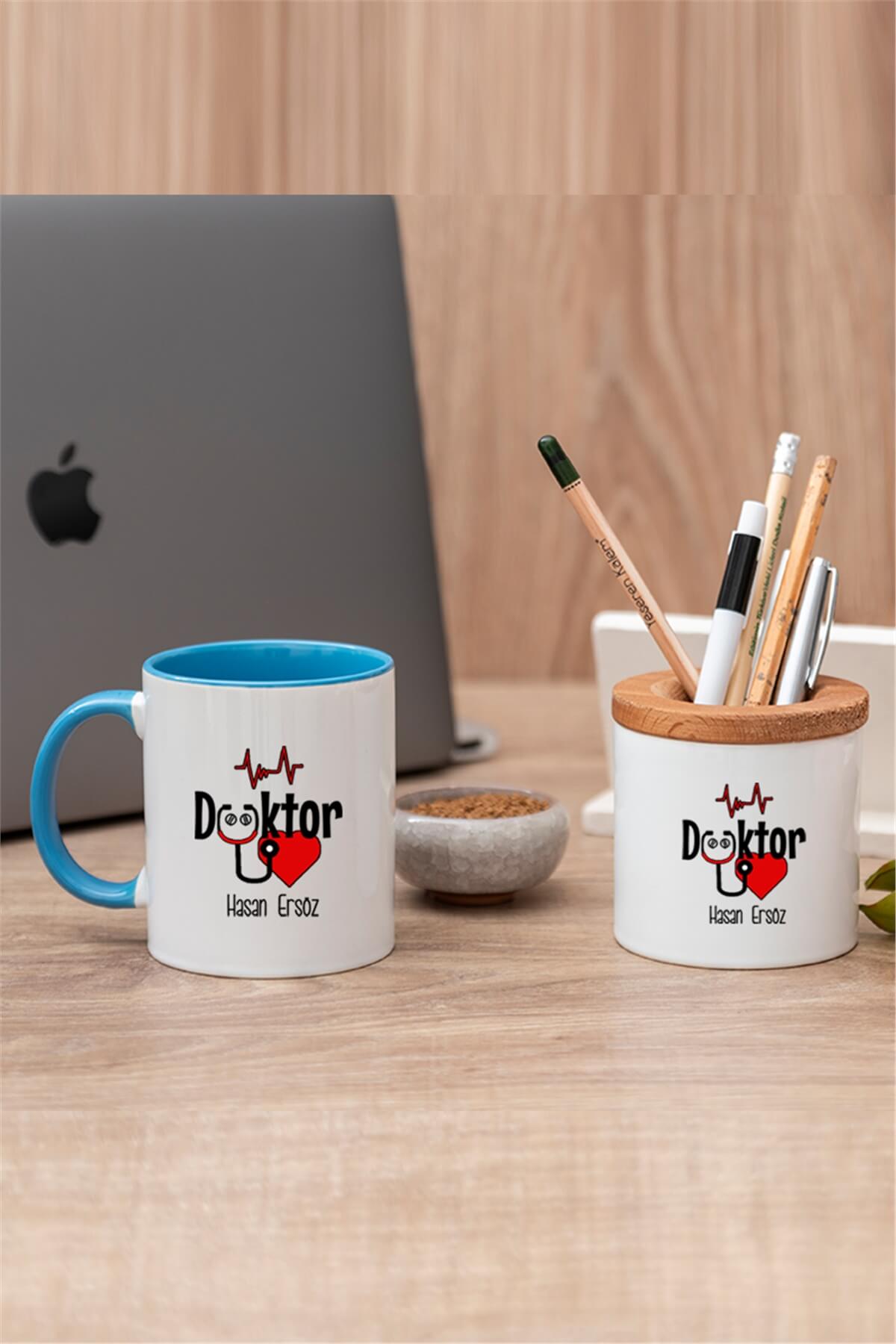 Doktor Renkli Kupa Bardak ve Kalemlik
