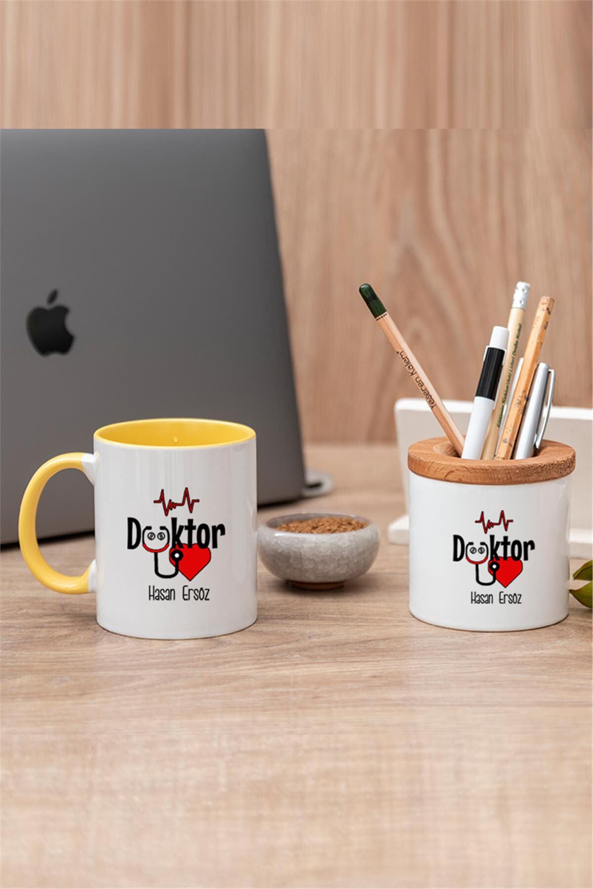 Doktor Renkli Kupa Bardak ve Kalemlik