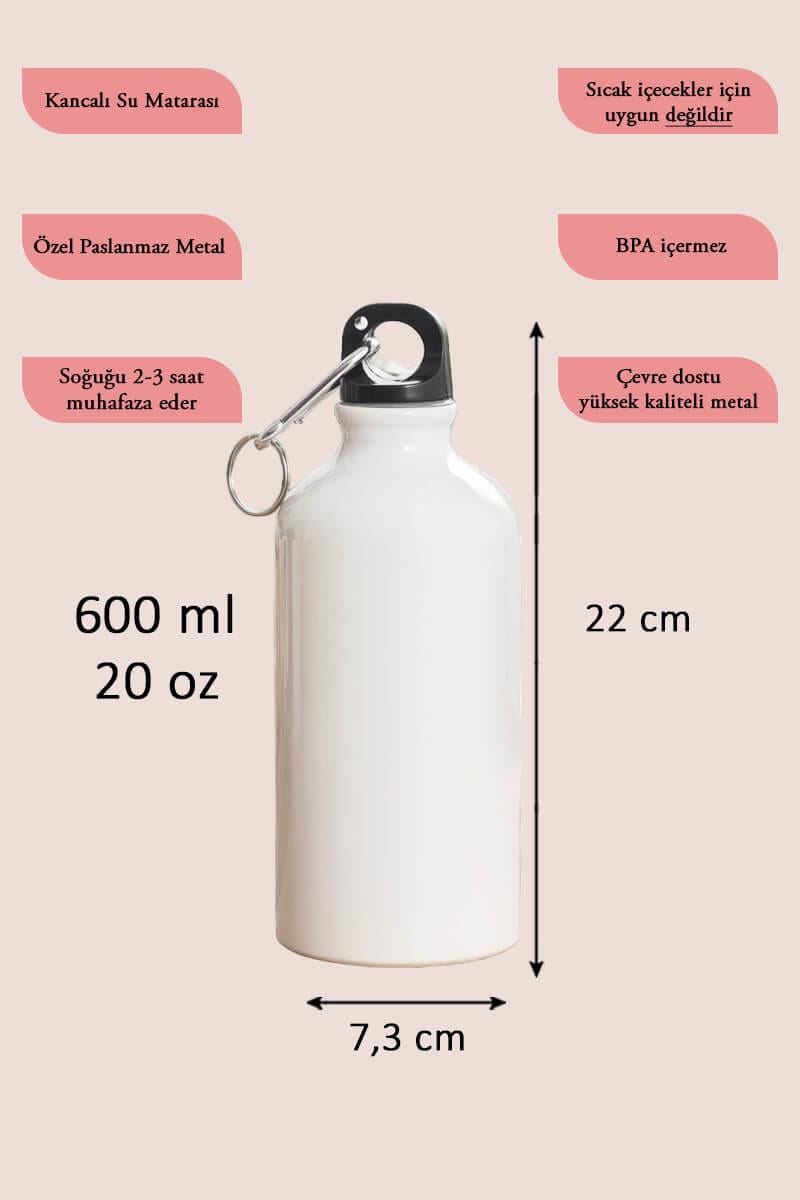 Doktora Hediye Karikatürlü 600ml Metal Su Matarası