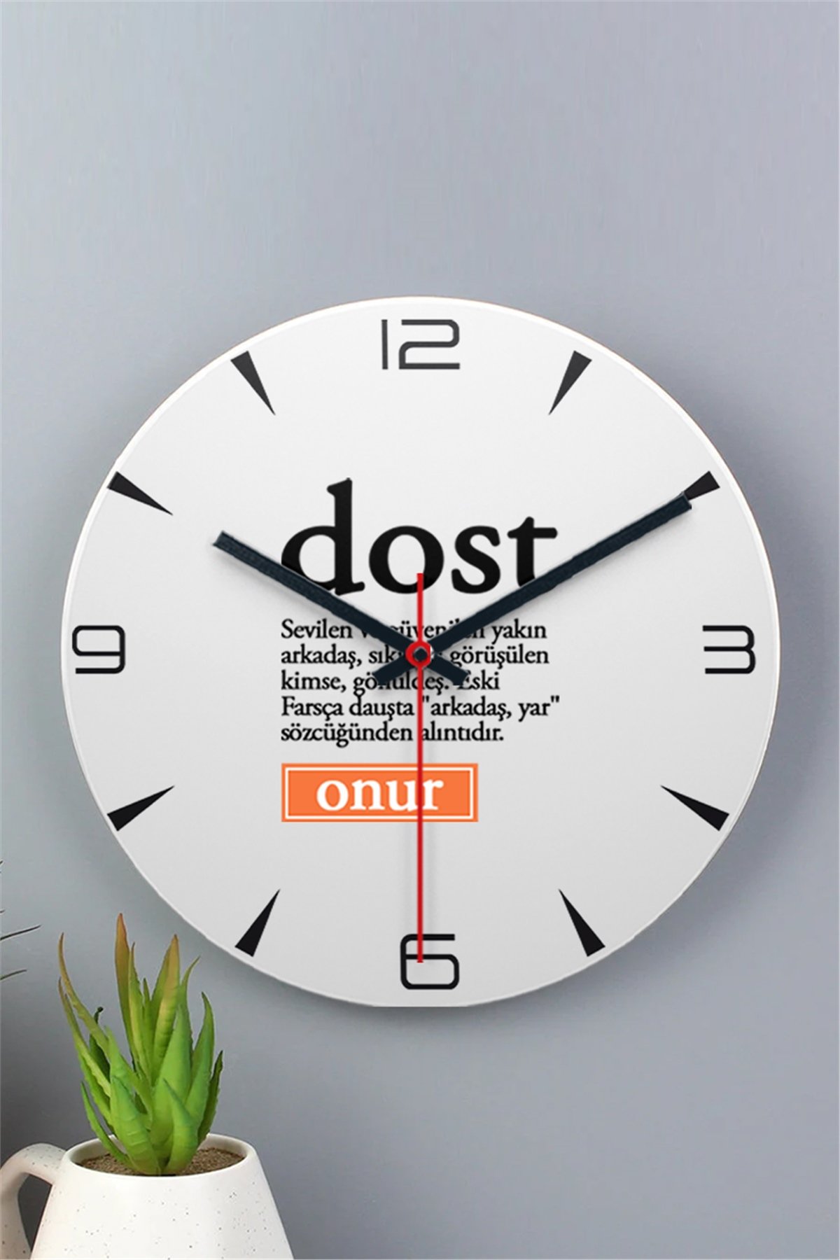 Dost Kelime Anlamı Ahşap Duvar Saati