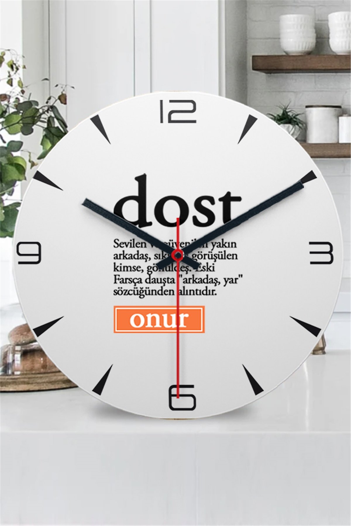 Dost Kelime Anlamı Ahşap Duvar Saati
