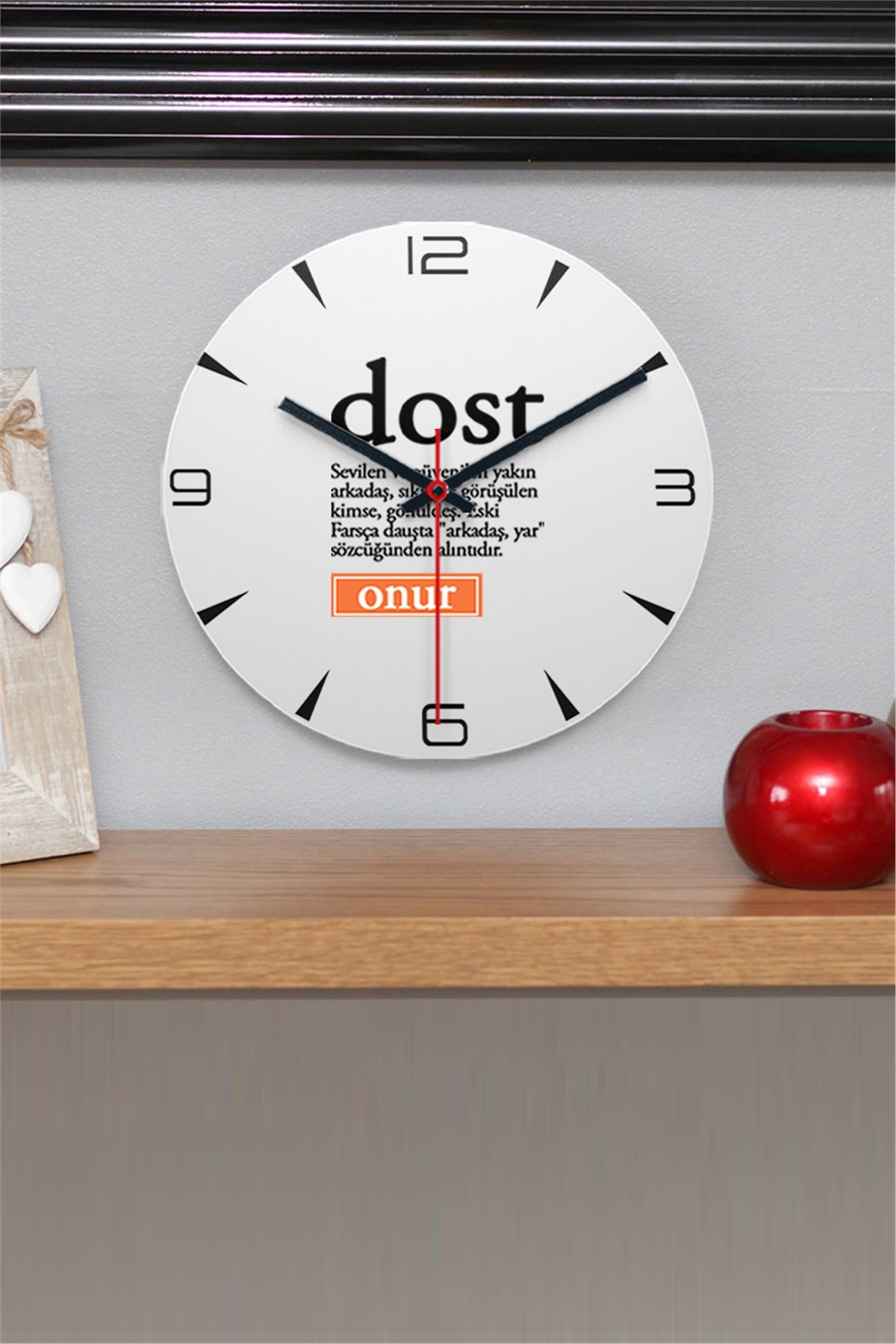 Dost Kelime Anlamı Ahşap Duvar Saati