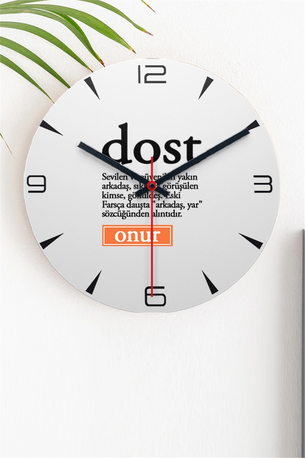 Dost Kelime Anlamı Ahşap Duvar Saati