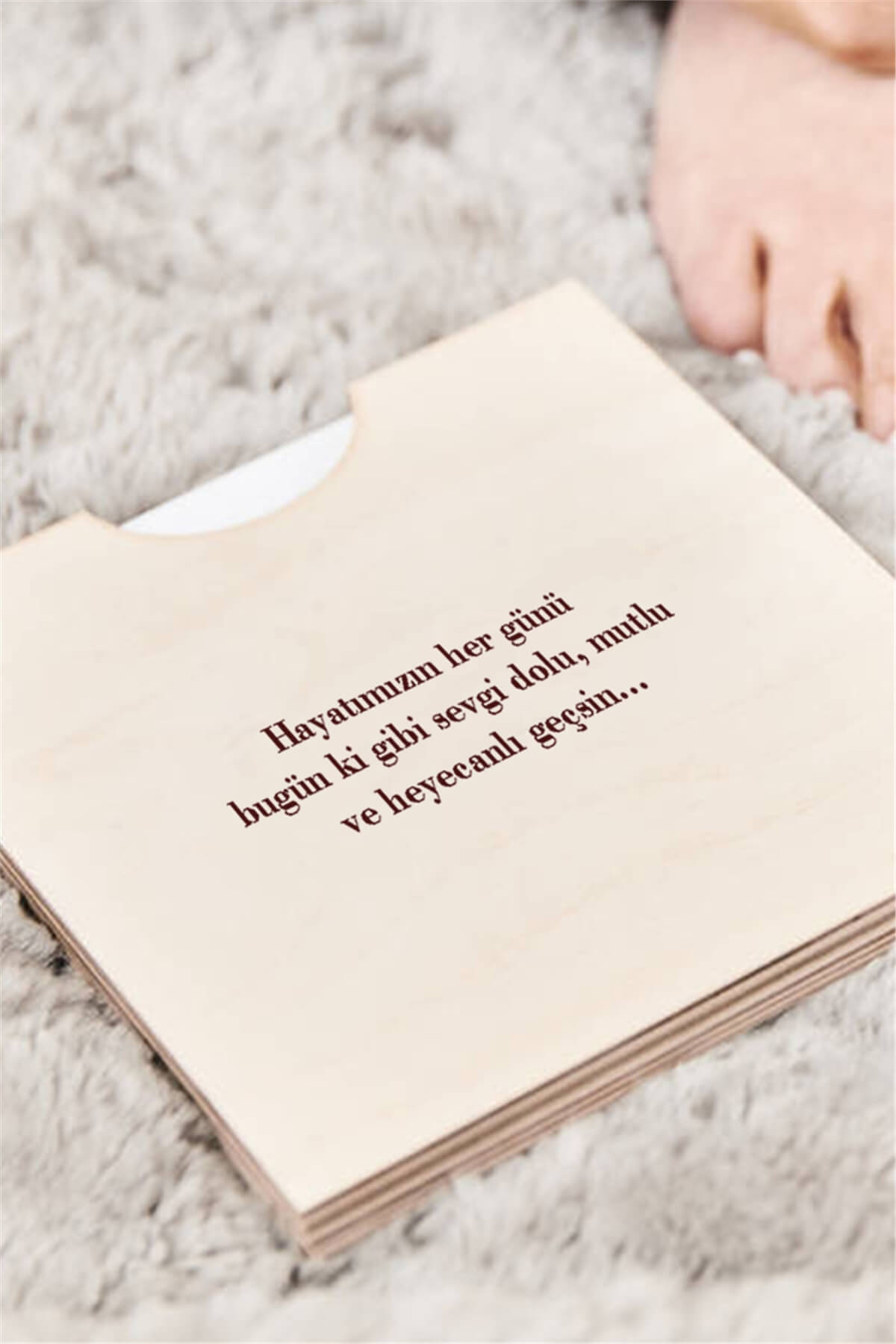 Yıl Dönümü Hediyesi Fotoğraflı Ahşap Albüm