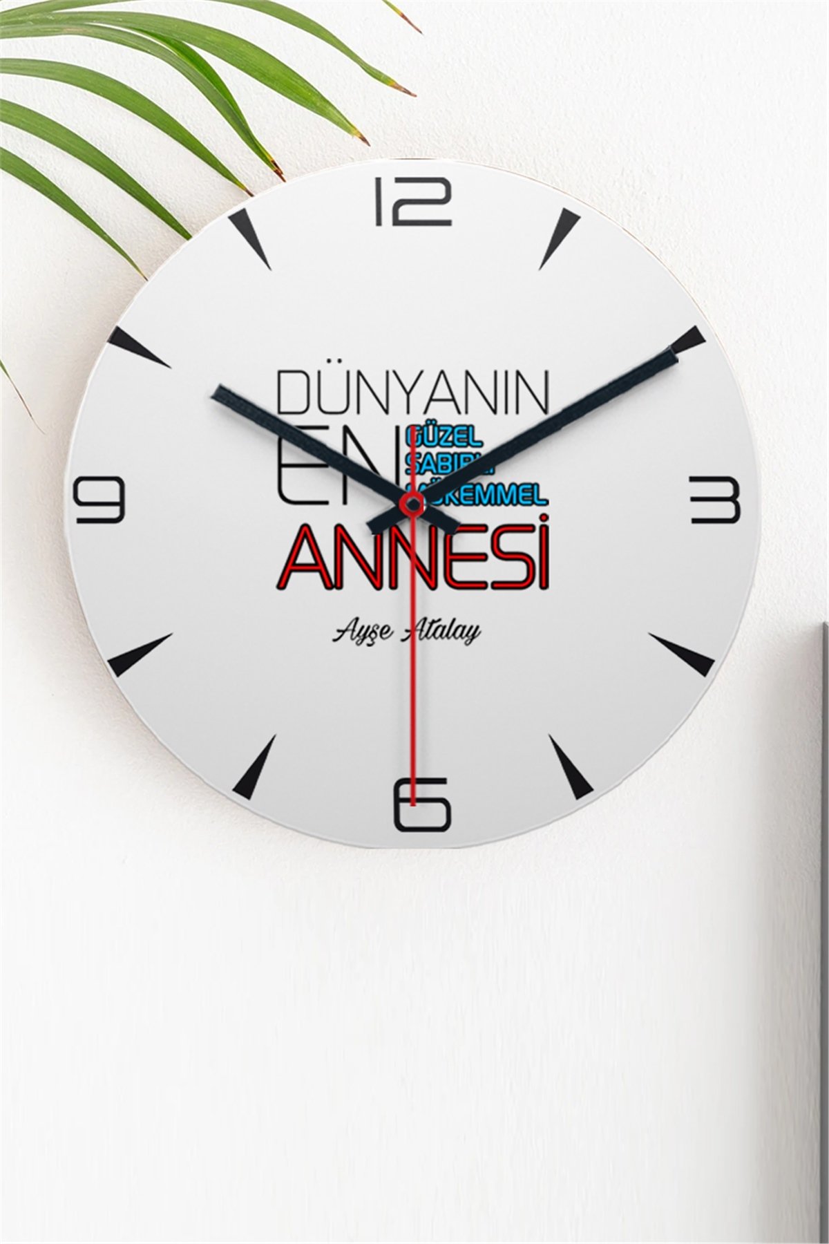 Dünyanın En İyi Annesi Ahşap Duvar Saati