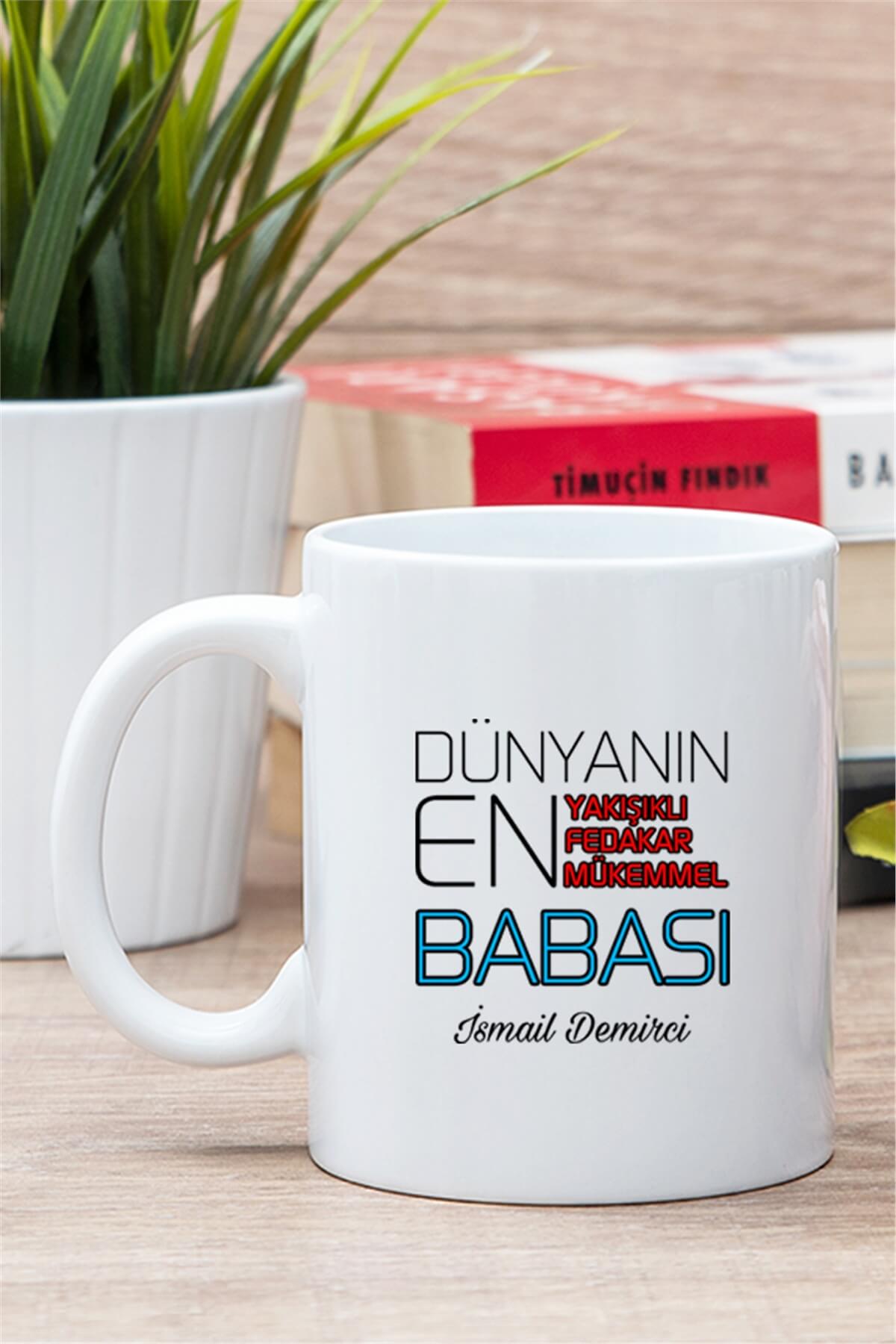 Babaya Hediye Kişiye Özel Porselen Kupa Bardak