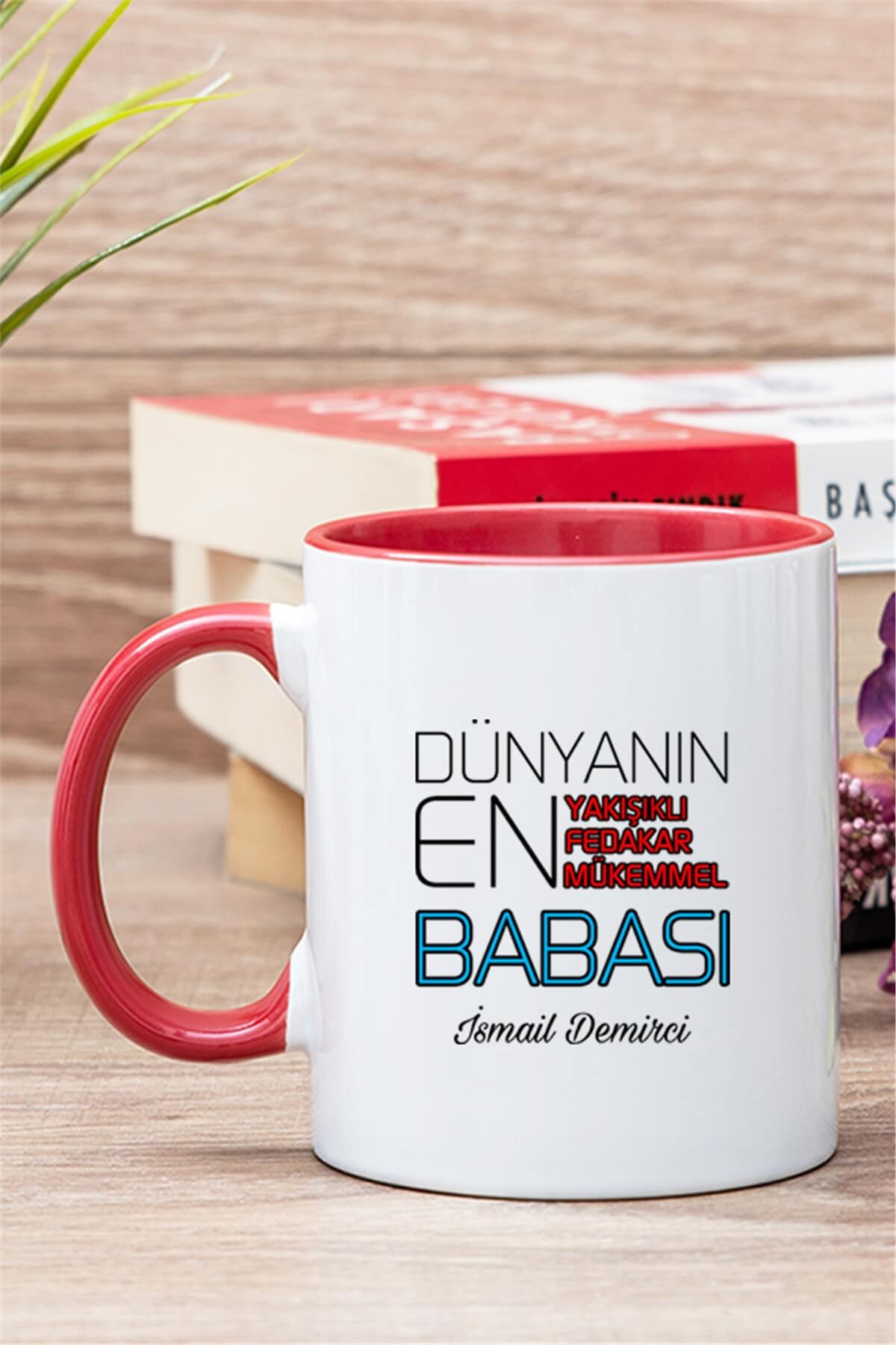 Babaya Hediye Dünyanın En İyi Babası İçi Renkli Kupa Bardak