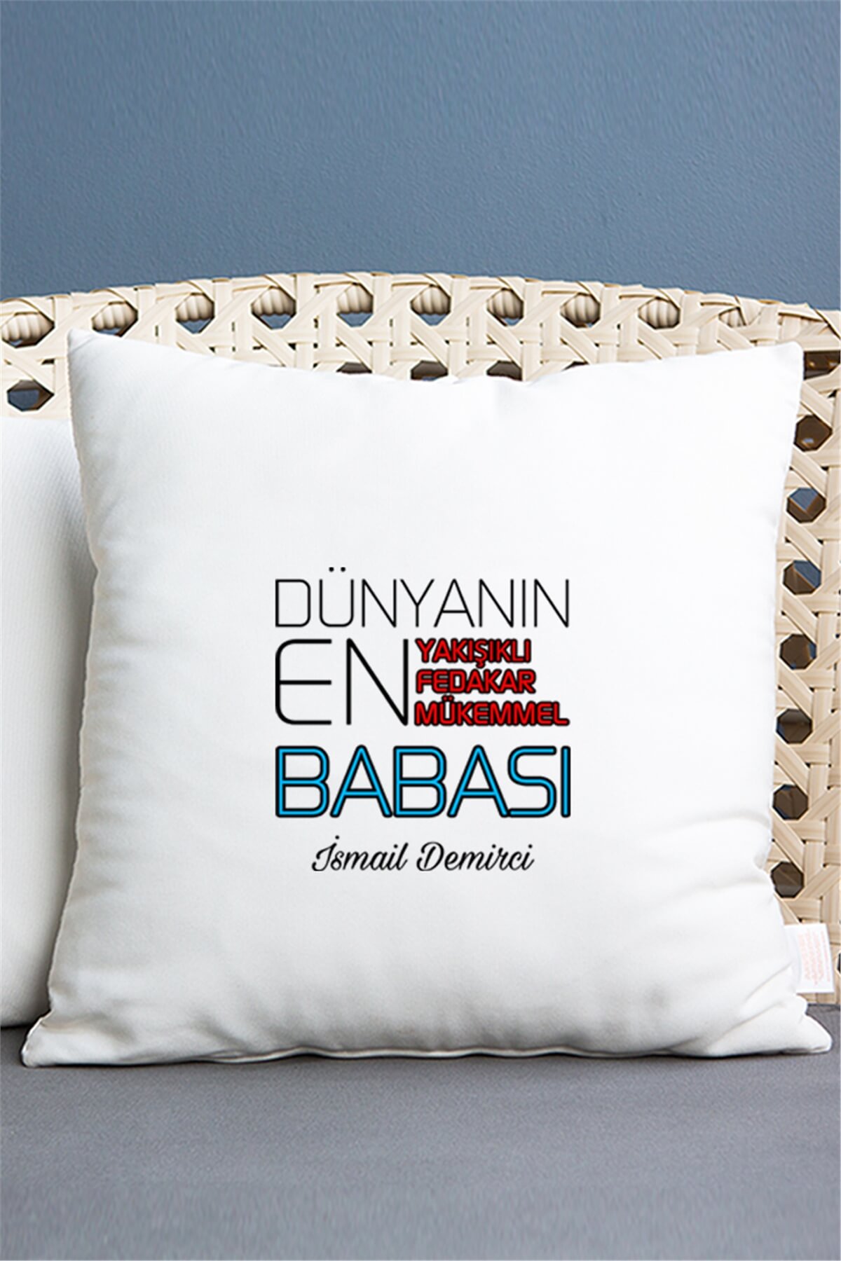 Dünyanın En İyi Babası Saten Kare Yastık