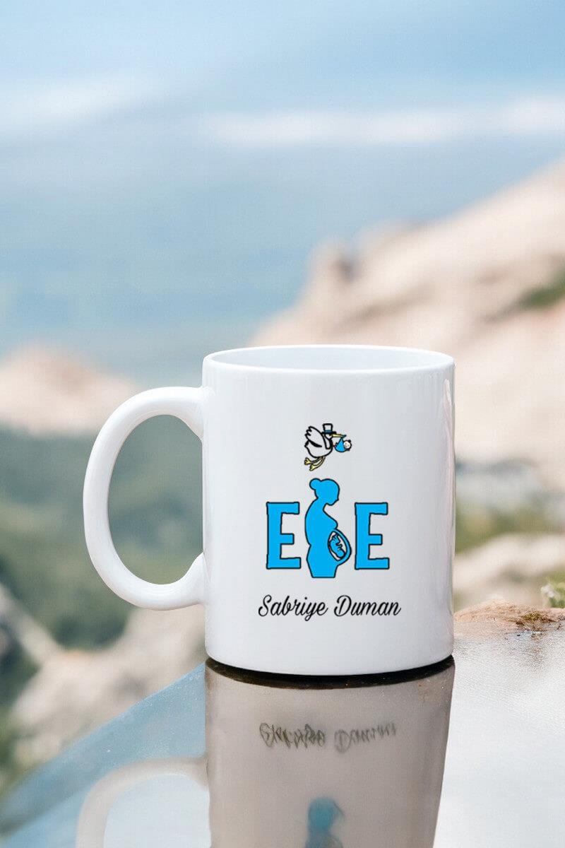 Ebeye Hediye Beyaz Kupa Bardak