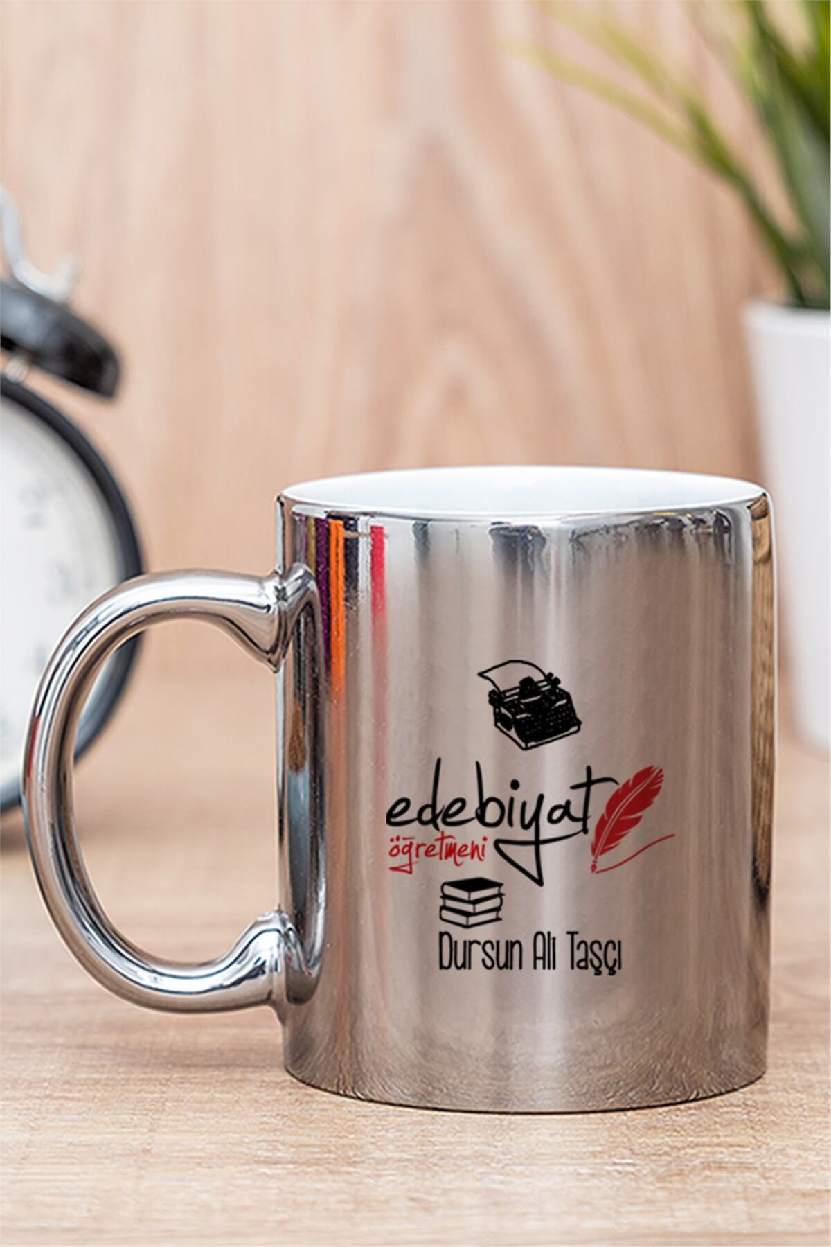 Edebiyat Öğretmeni Gold - Silver Kupa Bardak